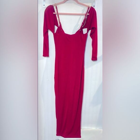 NWT JLUXLABEL Elegant Red Evening Dress Sz S - Picture 7 of 7